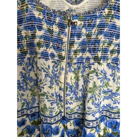 Alice + Olivia Rosalyn Maxi Dress Size 6 Blue White Boho - Picture 7 of 11